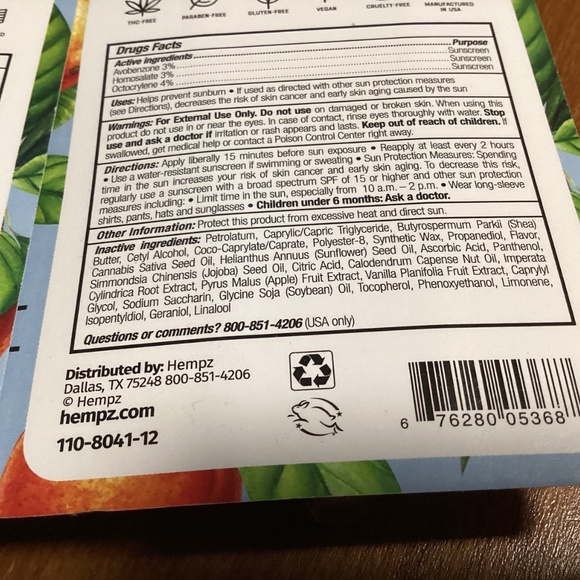 Hempz Lip Balm Triple Moisture Fresh Citrus SPF 15  New/Sealed - Picture 7 of 10